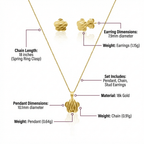 Blooming Flower Jewelry Set, Solid 18K Gold - Delma Gold Jewelry
