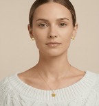 Blooming Flower Jewelry Set, Solid 18K Gold - Delma Gold Jewelry