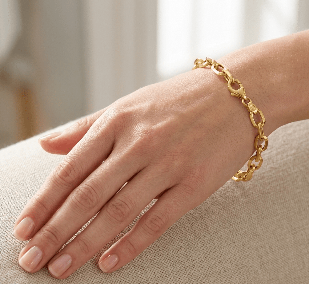 Bold Link 18K Gold Chain Bracelet - Delma Gold Jewelry