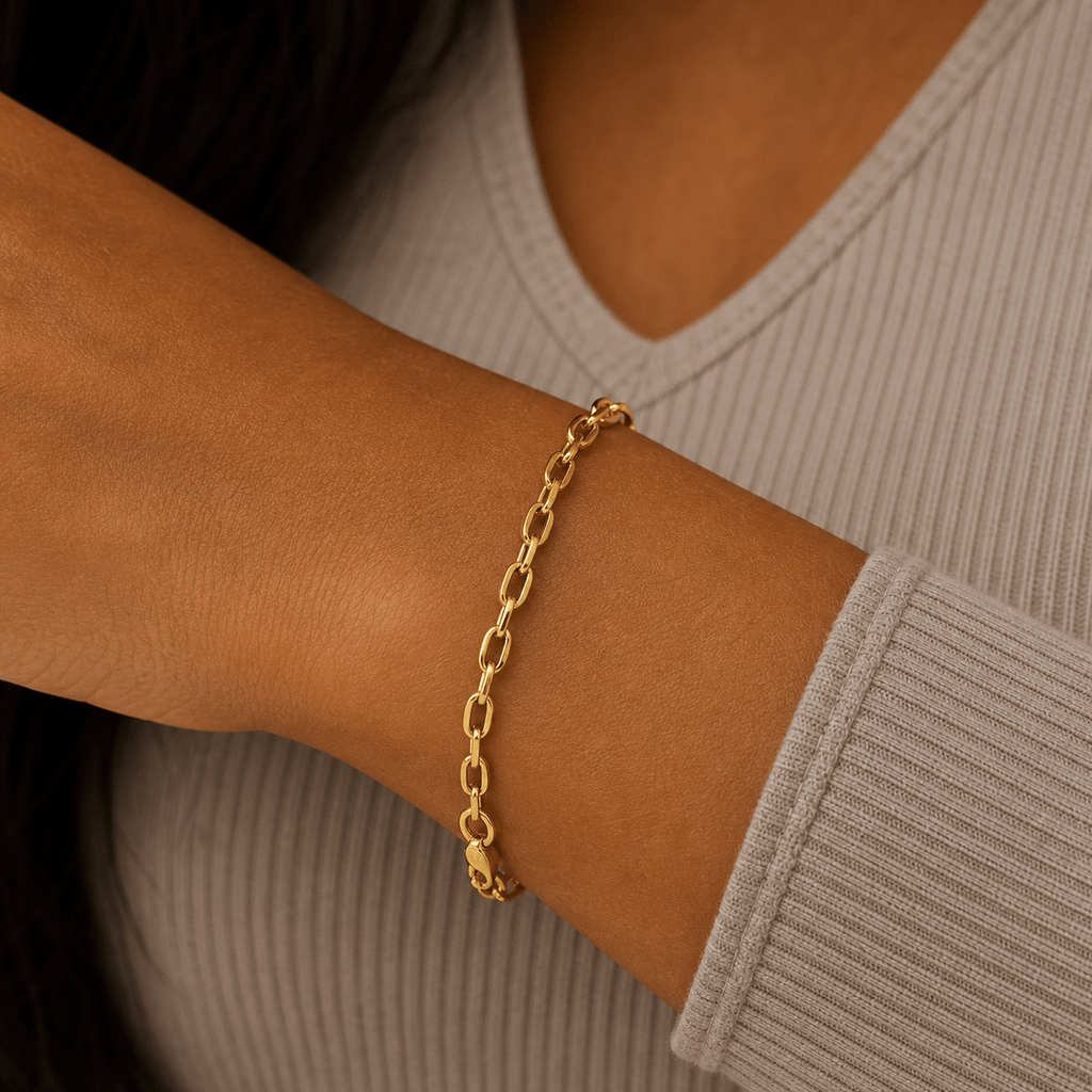 Bold Link 18K Gold Chain Bracelet - Delma Gold Jewelry