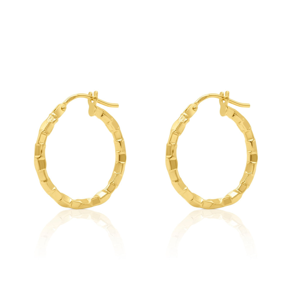 Boxed Elegance Gold Hoop Earring - Delma Gold Jewelry