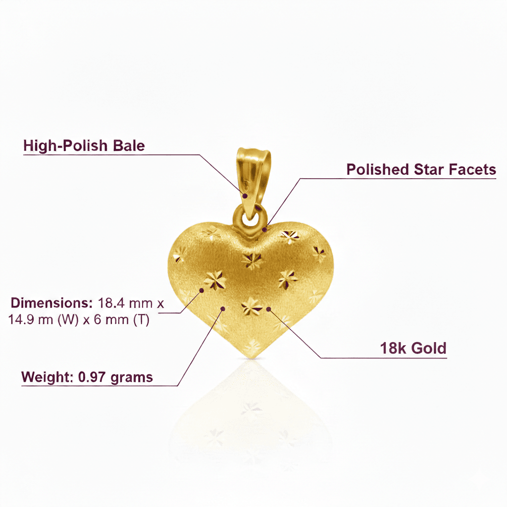Celestia Dual Heart Pendant, Solid 18K Gold - Delma Gold Jewelry