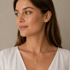 Celestial Moon & Star 18K Gold Pendant Necklace - Delma Gold Jewelry