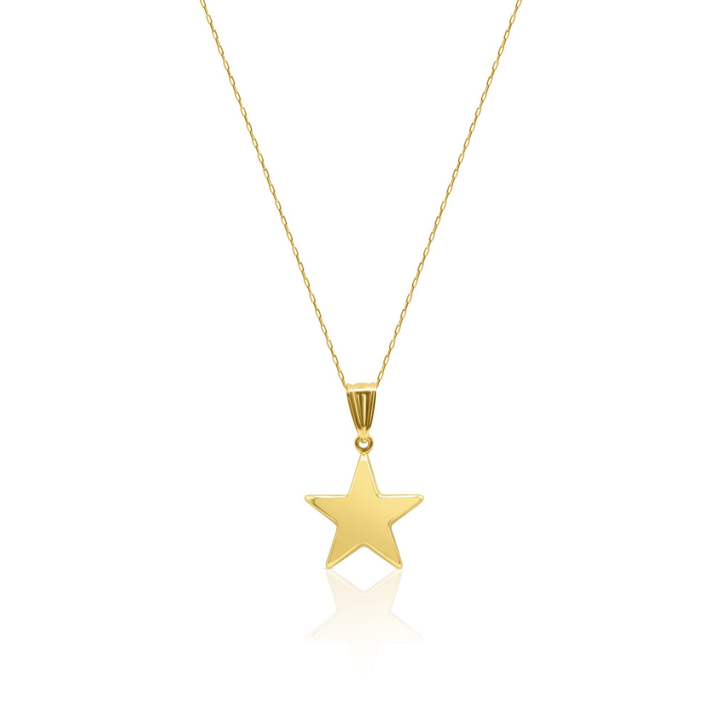 Celestial Shine 18K Gold Star Pendant Necklace - Delma Gold Jewelry