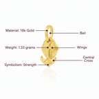 Charmed Trio Pendant, Solid 18K Gold - Delma Gold Jewelry