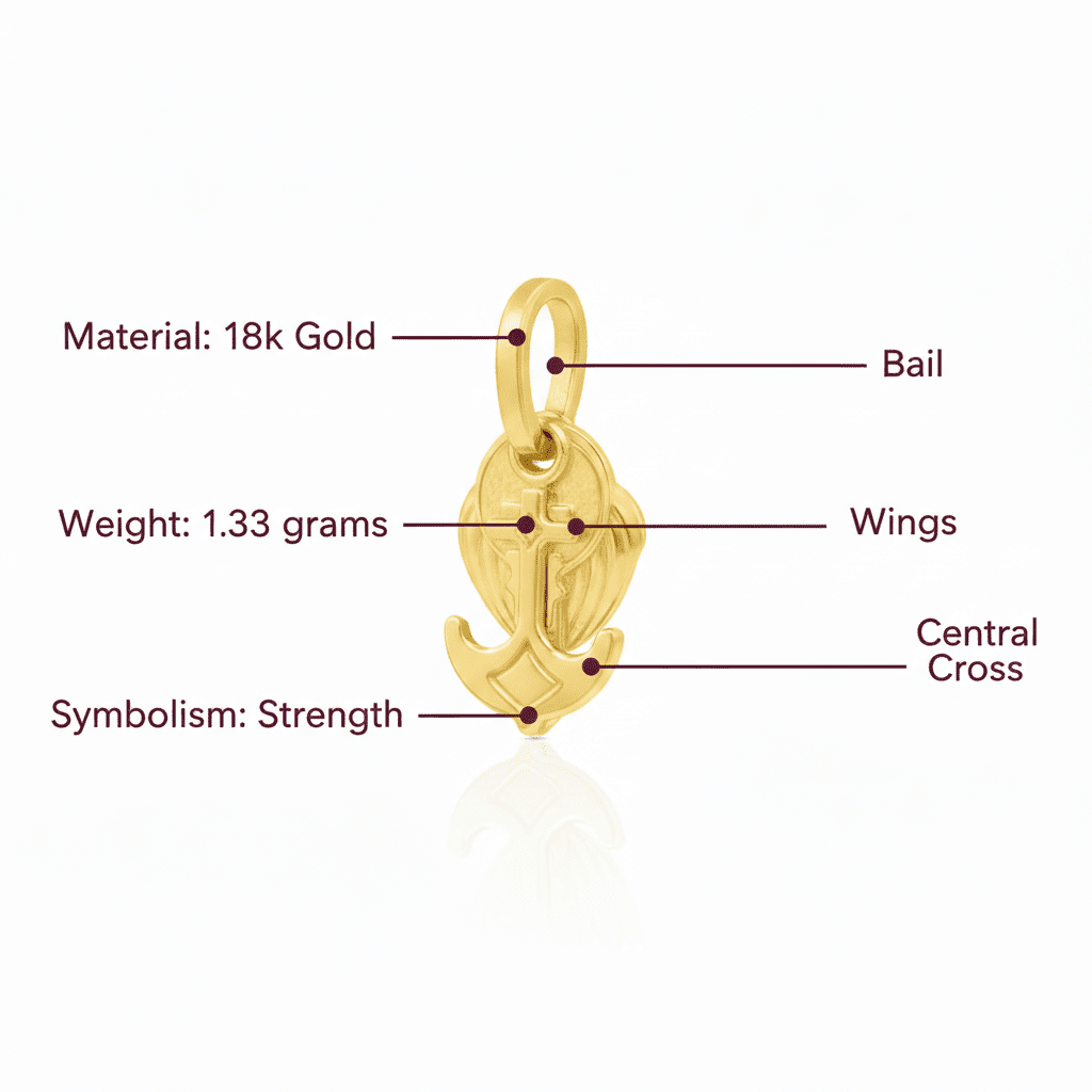Charmed Trio Pendant, Solid 18K Gold - Delma Gold Jewelry