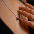 Crimson Desire Garnet Oval Pendant - Delma Gold Jewelry