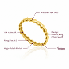 Crown Signet Ring, Solid 18K Gold - Delma Gold Jewelry