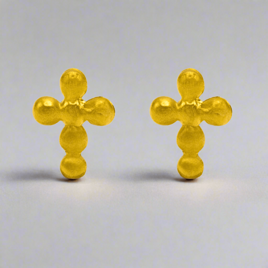 Divine Bead Gold Earring - Delma Gold Jewelry