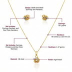 Elegance Knot Jewelry Set, Solid 18K Gold - Delma Gold Jewelry