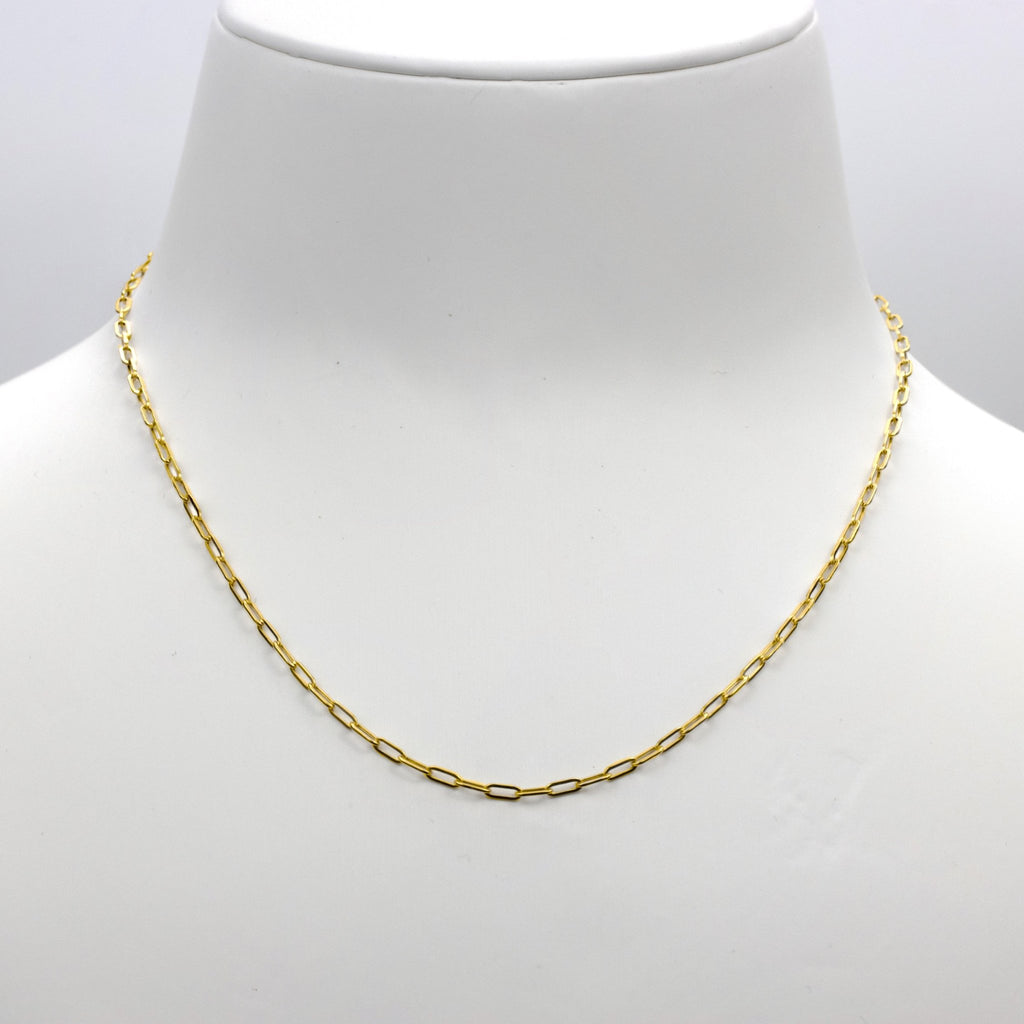 Elegant Links 18K Yellow Gold Paperclip Necklace - Delma Gold Jewelry
