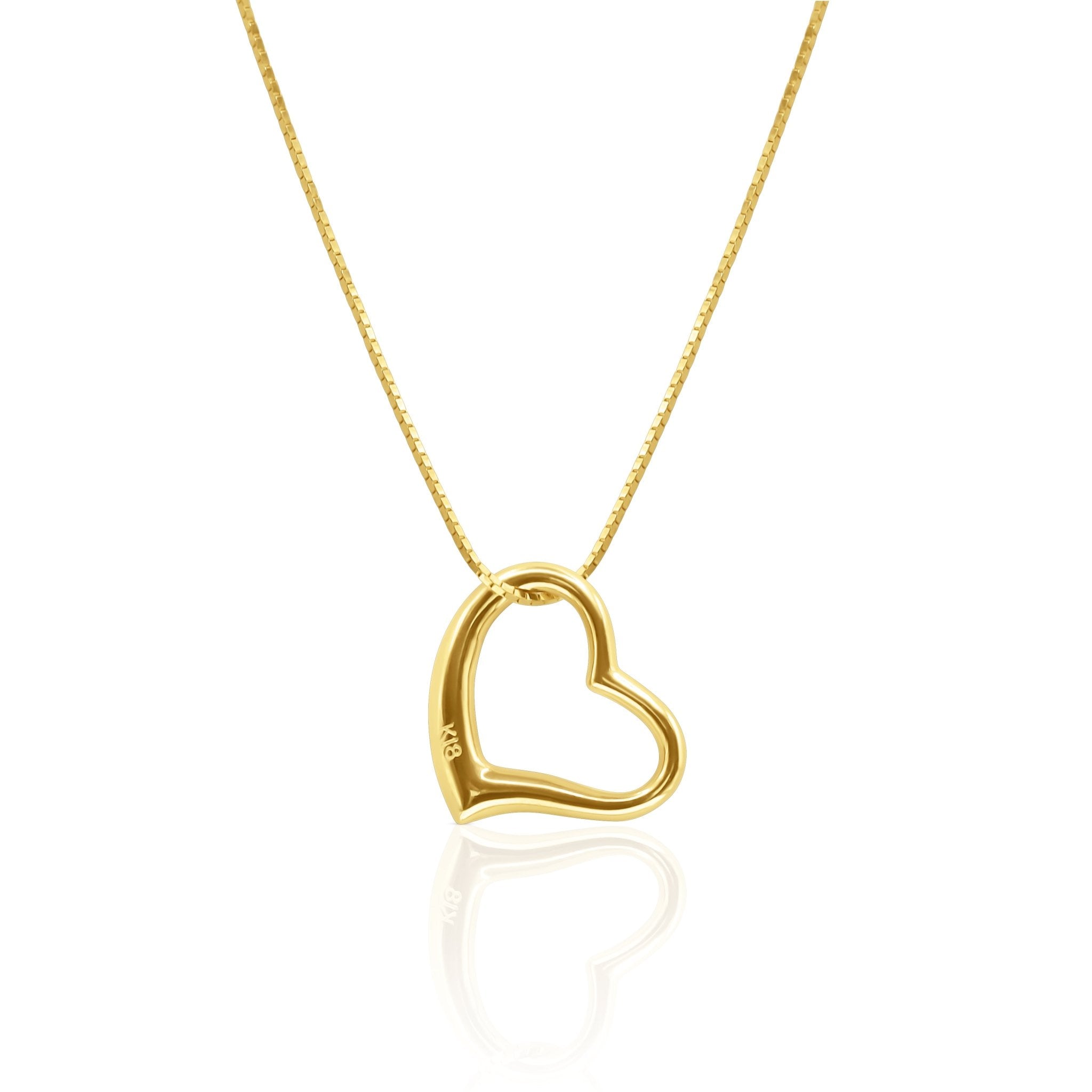 Eternal Glow 18K Gold Open Heart Necklace - Delma Gold Jewelry