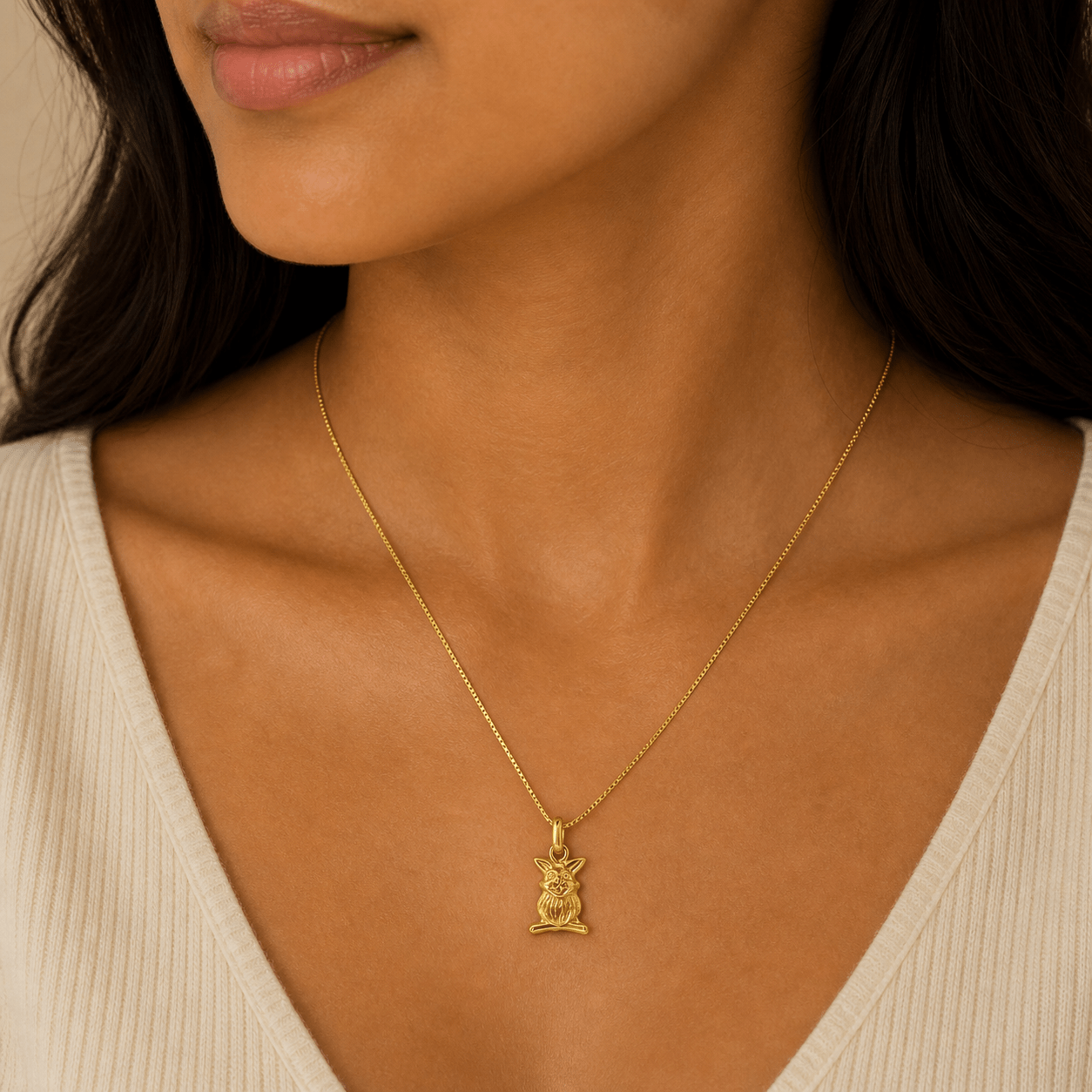 Golden Fortune Bunny 18K Gold Pendant - Delma Gold Jewelry