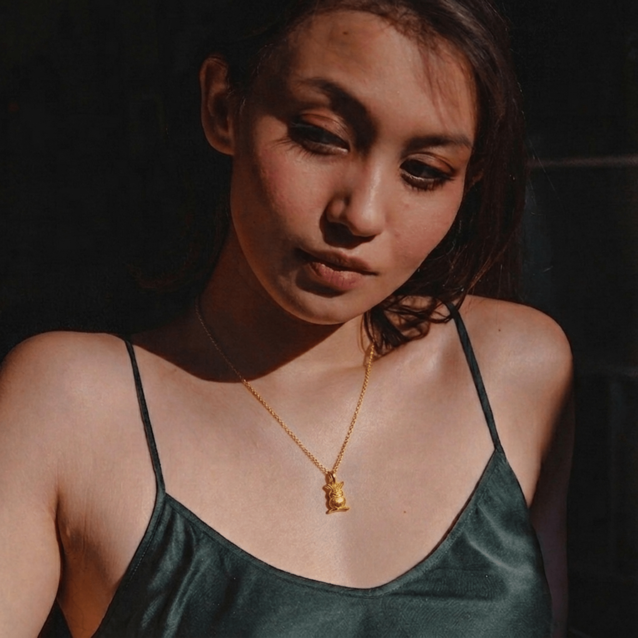 Golden Fortune Bunny 18K Gold Pendant - Delma Gold Jewelry