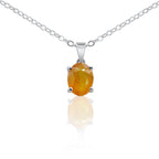Golden Glow Citrine Oval Pendant - Delma Gold Jewelry
