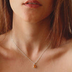 Golden Glow Citrine Oval Pendant - Delma Gold Jewelry