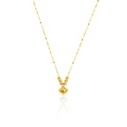 Golden Heart Bead Drop Necklace – 18K Gold - Delma Gold Jewelry