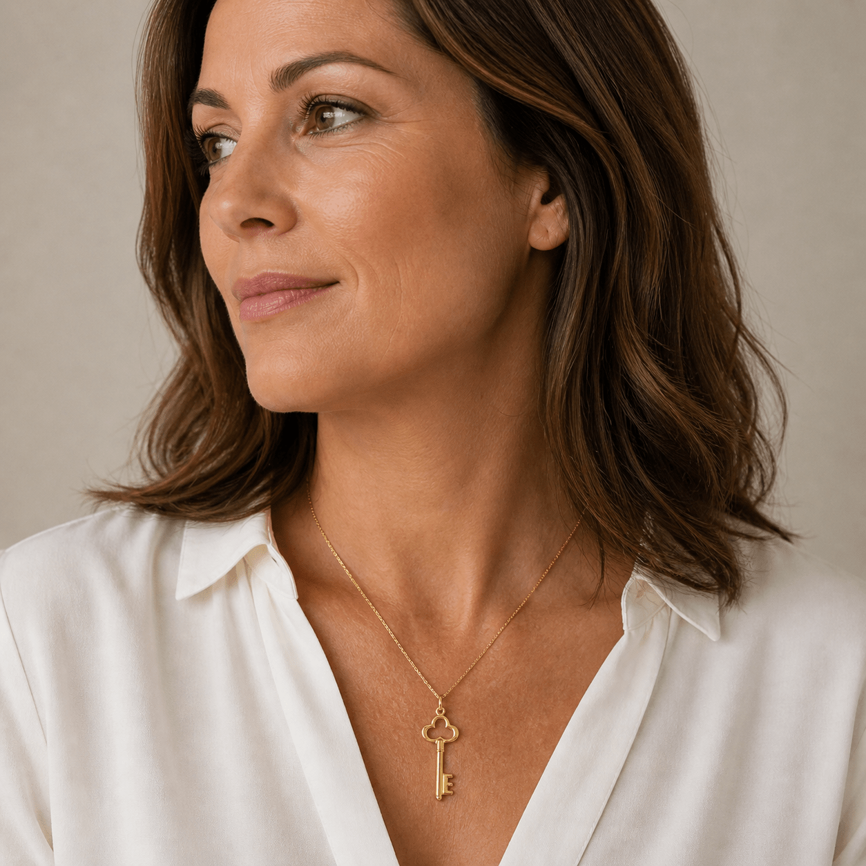 Golden Key 18K Gold Pendant - Delma Gold Jewelry