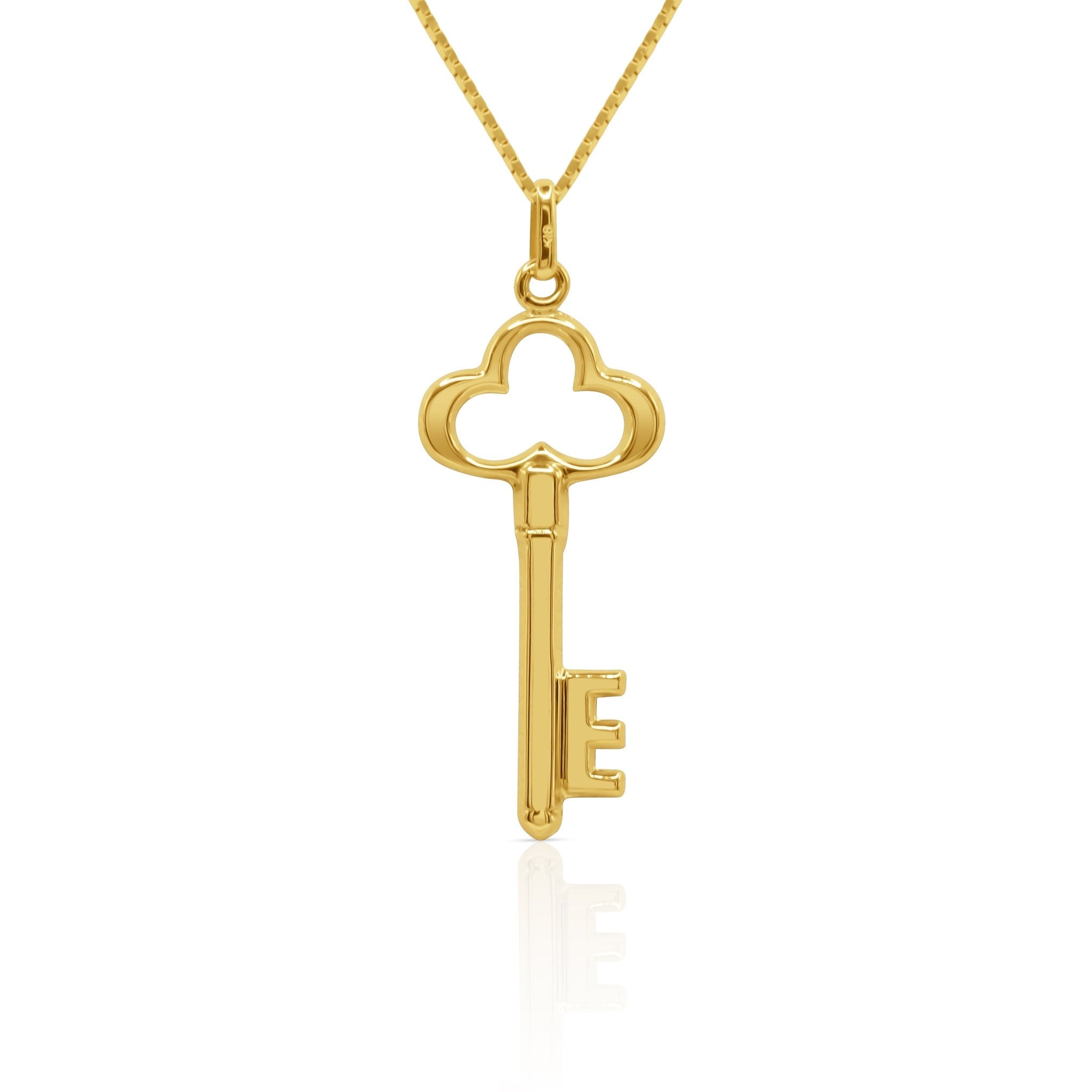 Golden Key 18K Gold Pendant - Delma Gold Jewelry