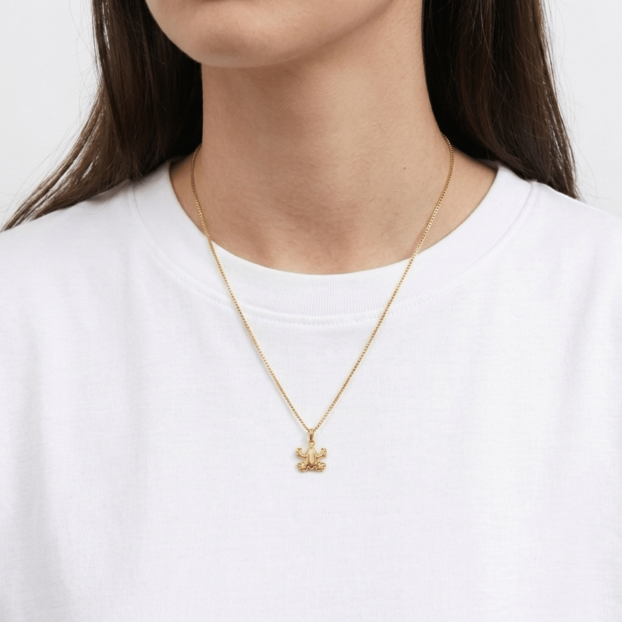 Golden Leap Frog 18K Gold Pendant - Delma Gold Jewelry
