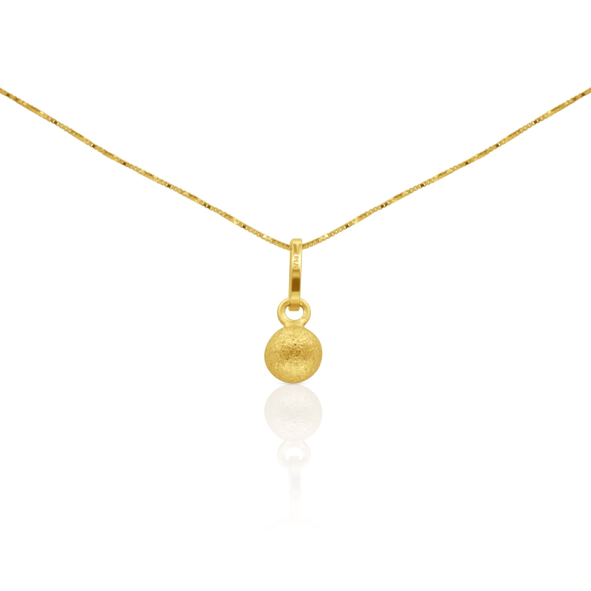 Golden Orb Pendant – 18K Gold - Delma Gold Jewelry