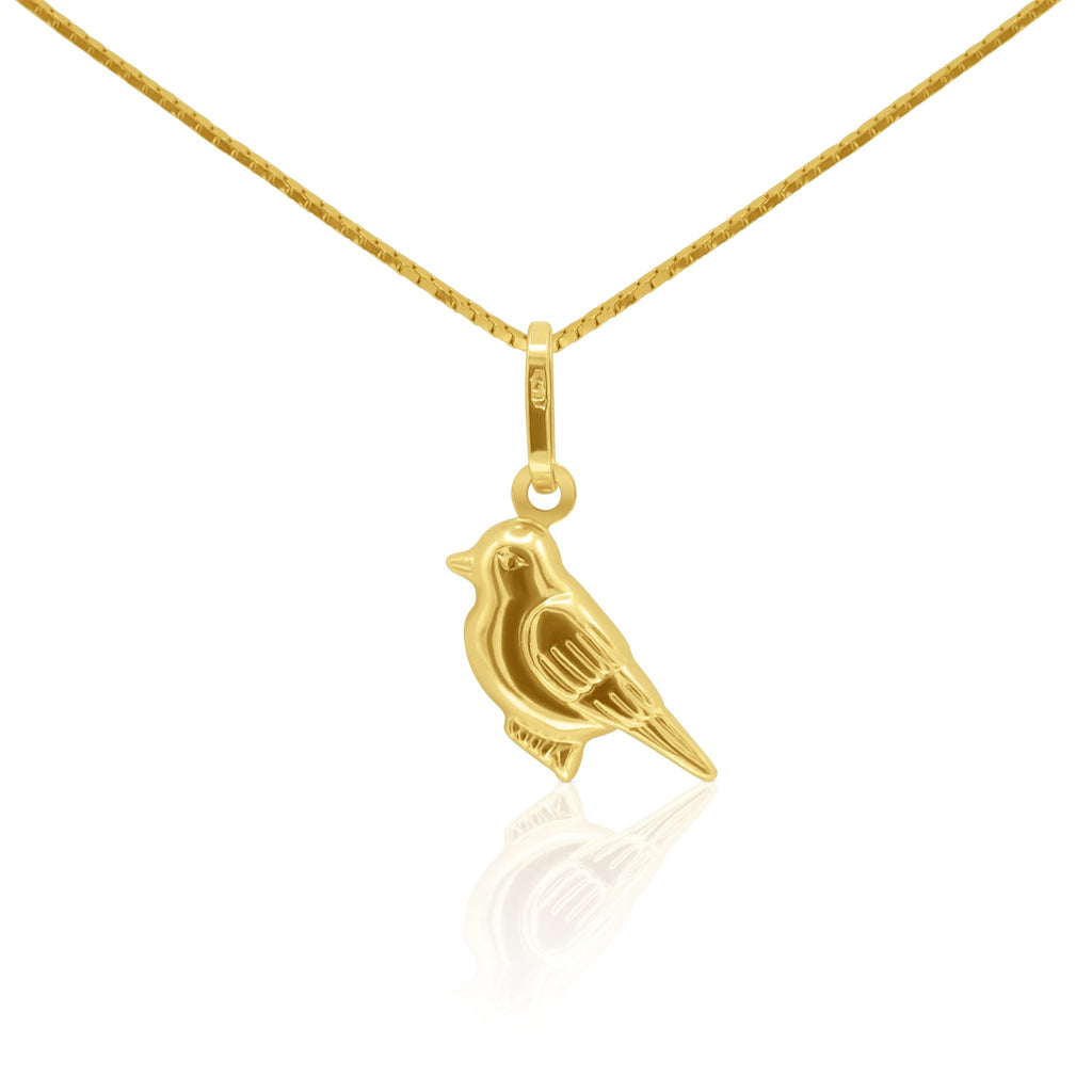 Golden Songbird 18K Gold Pendant - Delma Gold Jewelry