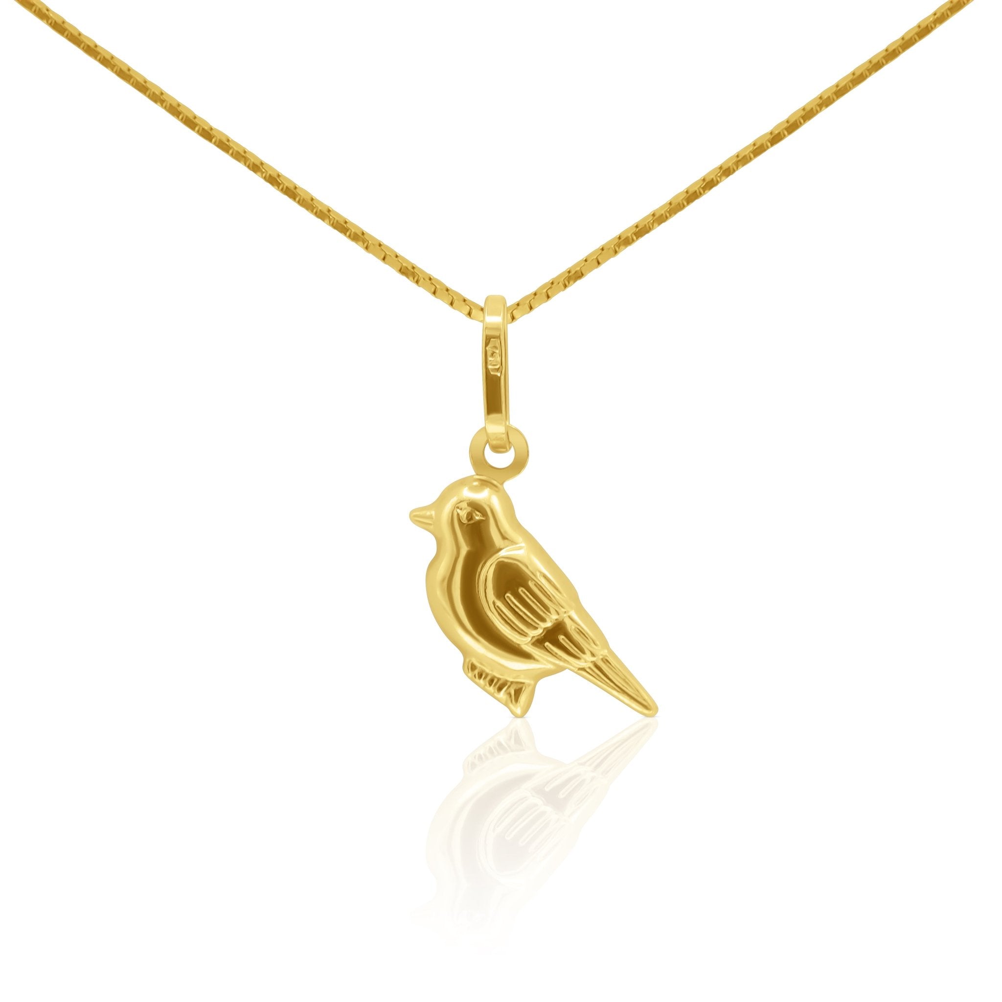 Golden Songbird 18K Gold Pendant - Delma Gold Jewelry