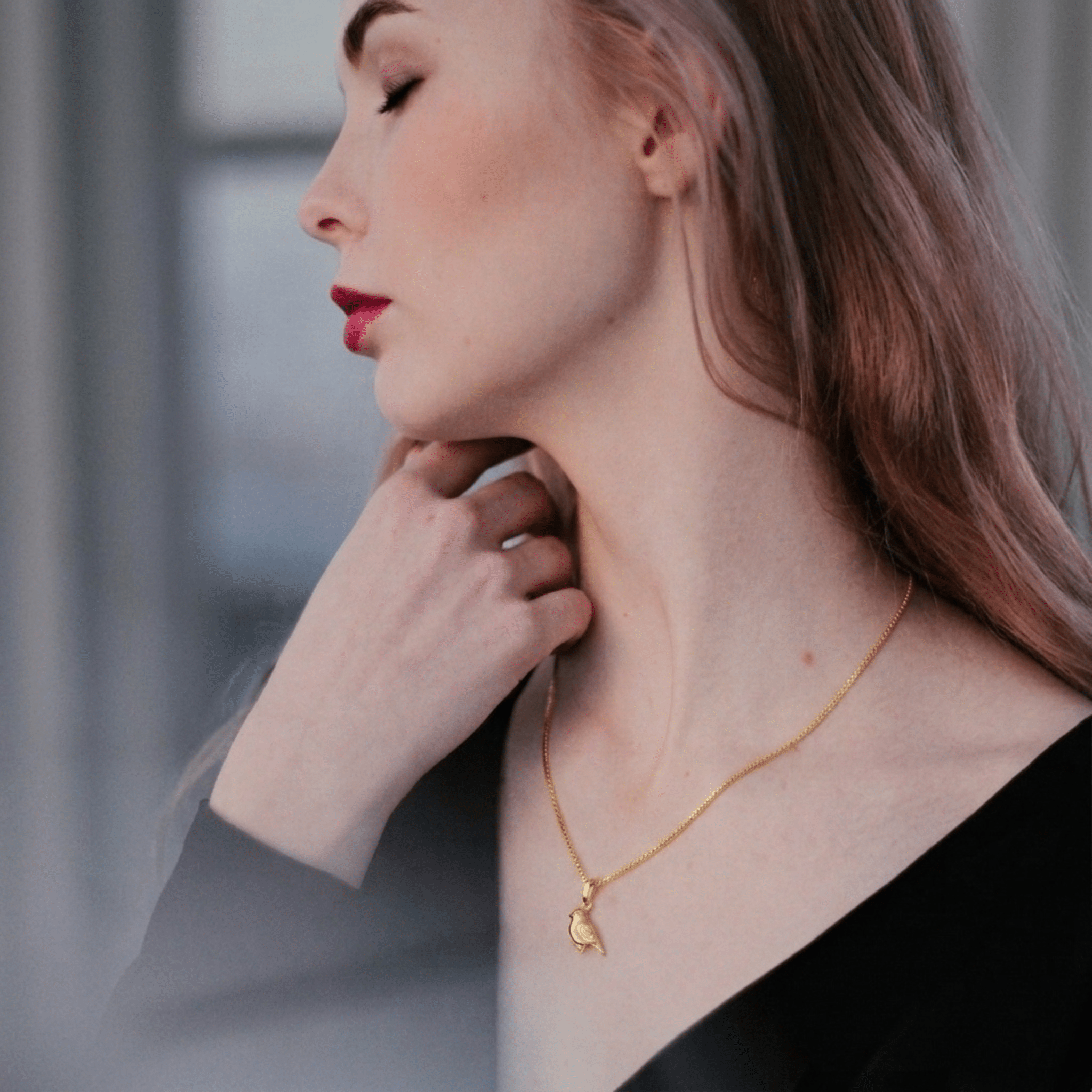 Golden Songbird 18K Gold Pendant - Delma Gold Jewelry
