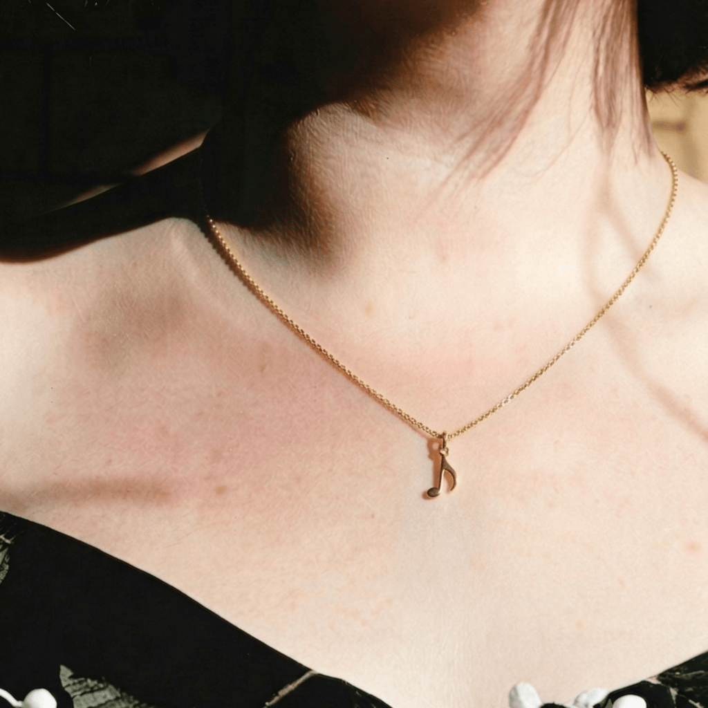 Harmony Note 18K Gold Music Pendant - Delma Gold Jewelry