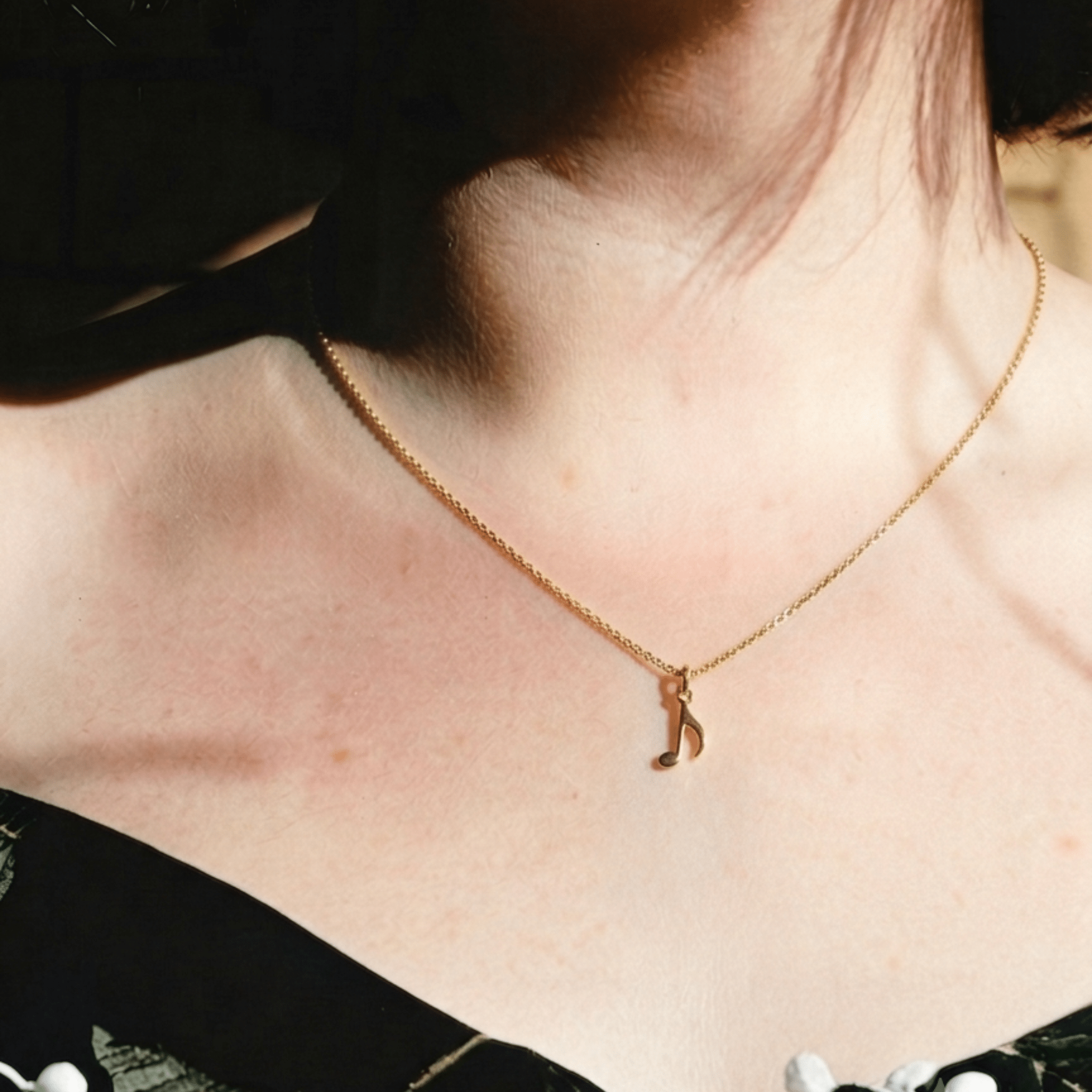 Harmony Note 18K Gold Music Pendant - Delma Gold Jewelry