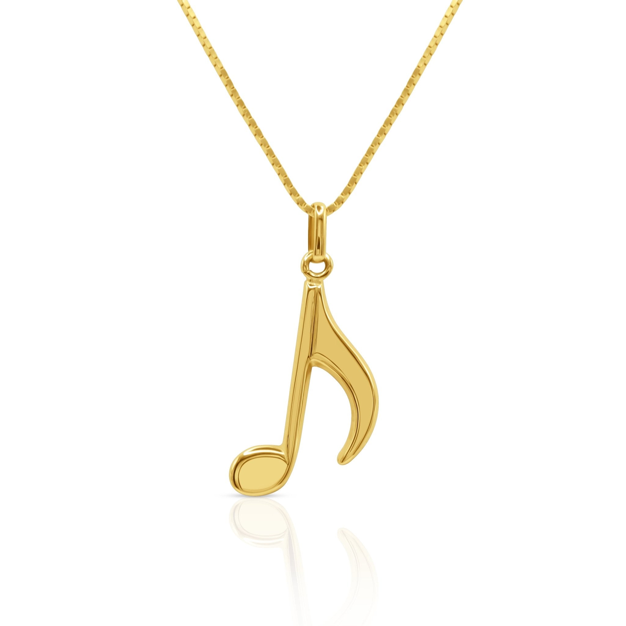 Harmony Note 18K Gold Music Pendant - Delma Gold Jewelry