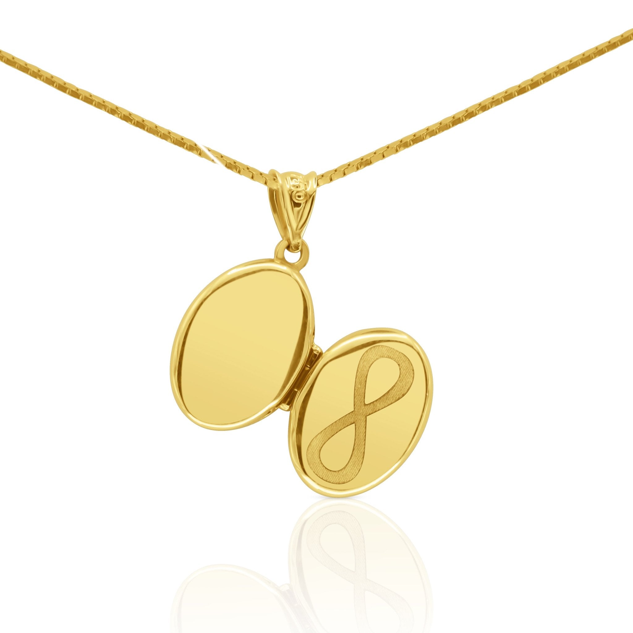 Infinity Memories 18K Gold Locket Pendant - Delma Gold Jewelry