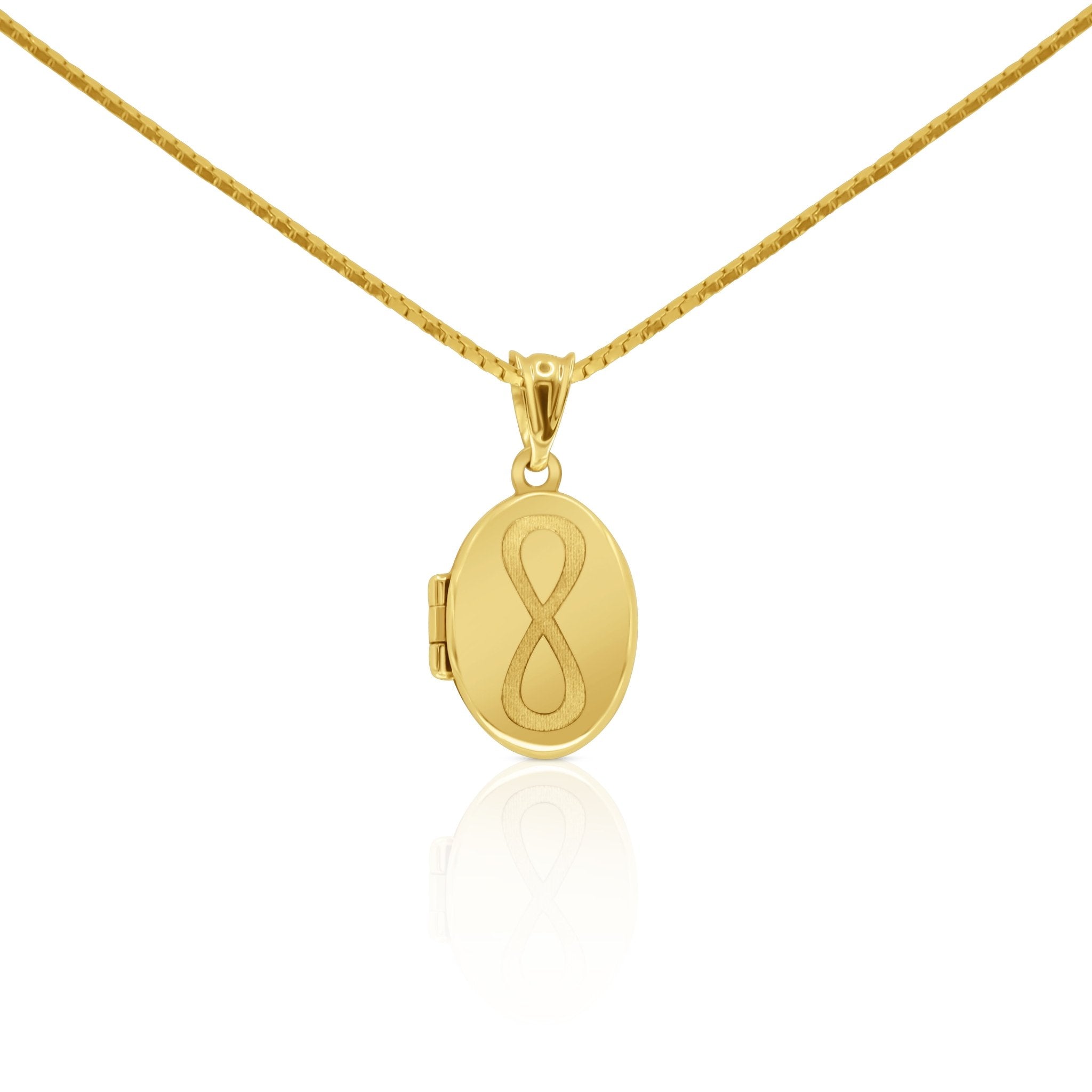 Infinity Memories 18K Gold Locket Pendant - Delma Gold Jewelry