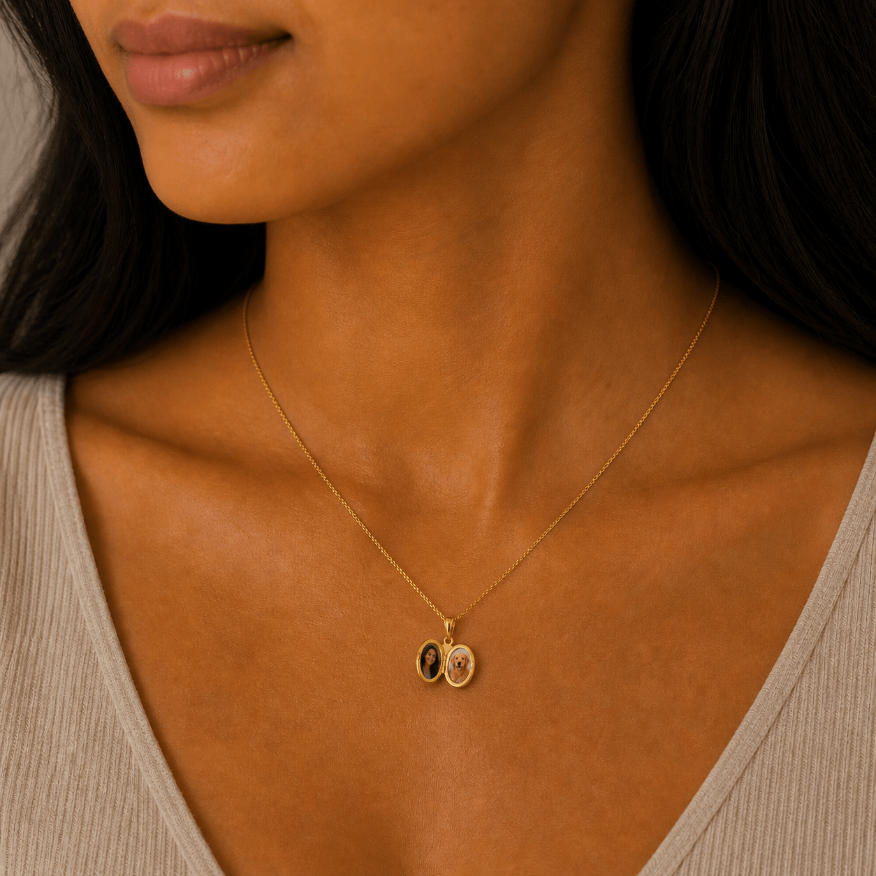 Infinity Memories 18K Gold Locket Pendant - Delma Gold Jewelry