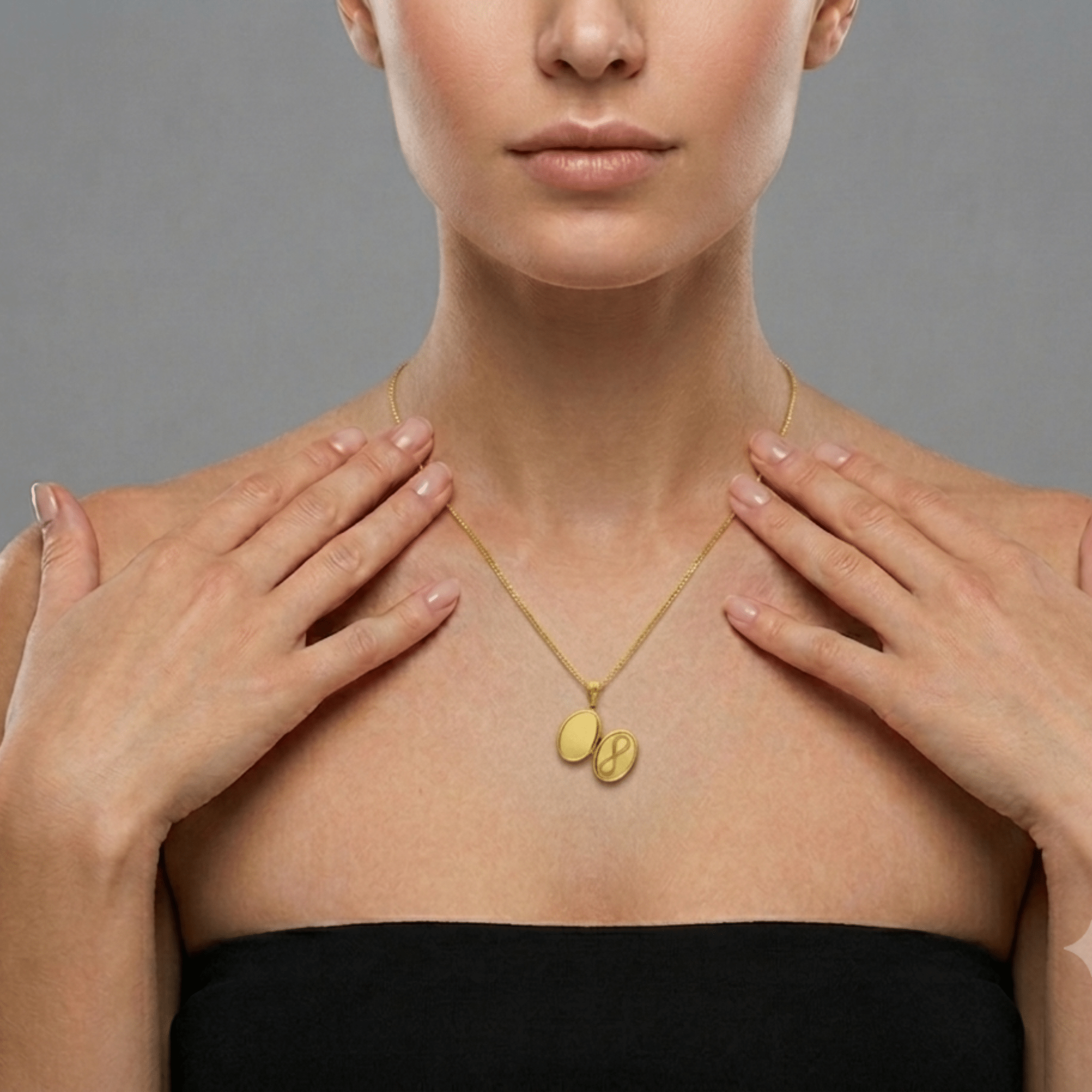 Infinity Memories 18K Gold Locket Pendant - Delma Gold Jewelry
