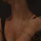 Interlocking Hearts Necklace – 18K Gold - Delma Gold Jewelry