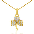 Lucky Spark 18K Gold Clover Pendant - Delma Gold Jewelry