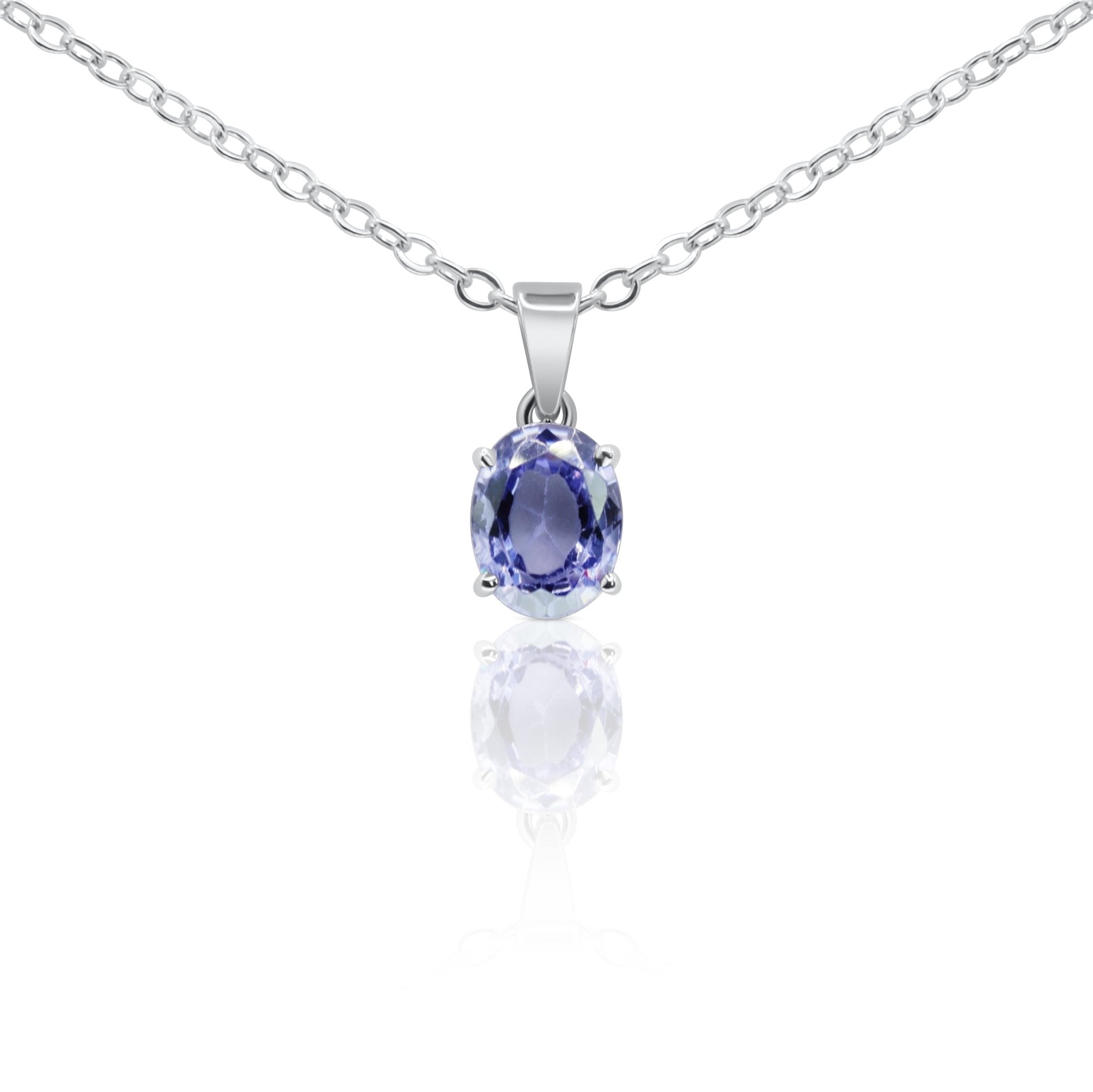 Oval Tanzanite Pendant - Delma Gold Jewelry
