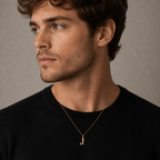 Signature Initial 18K Gold Letter Necklace – J - Delma Gold Jewelry