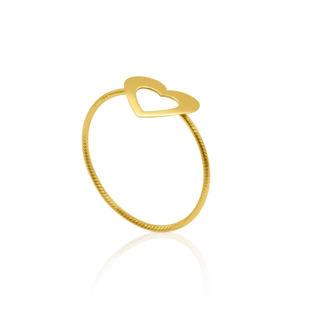 The Graceful Heartbeat Gold Ring - Delma Gold Jewelry