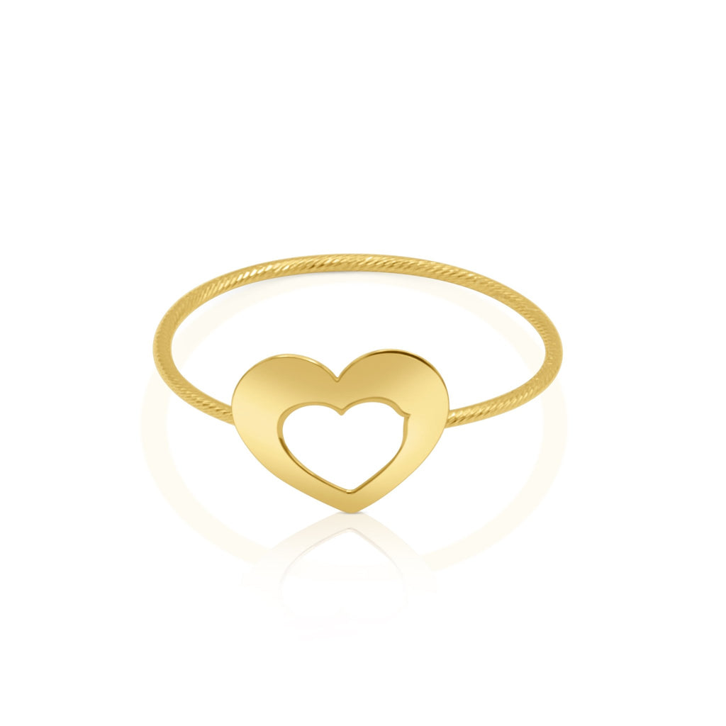 The Graceful Heartbeat Gold Ring - Delma Gold Jewelry