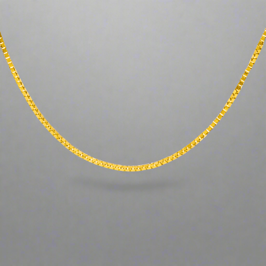 Timeless Box 18K Gold Necklace - Delma Gold Jewelry