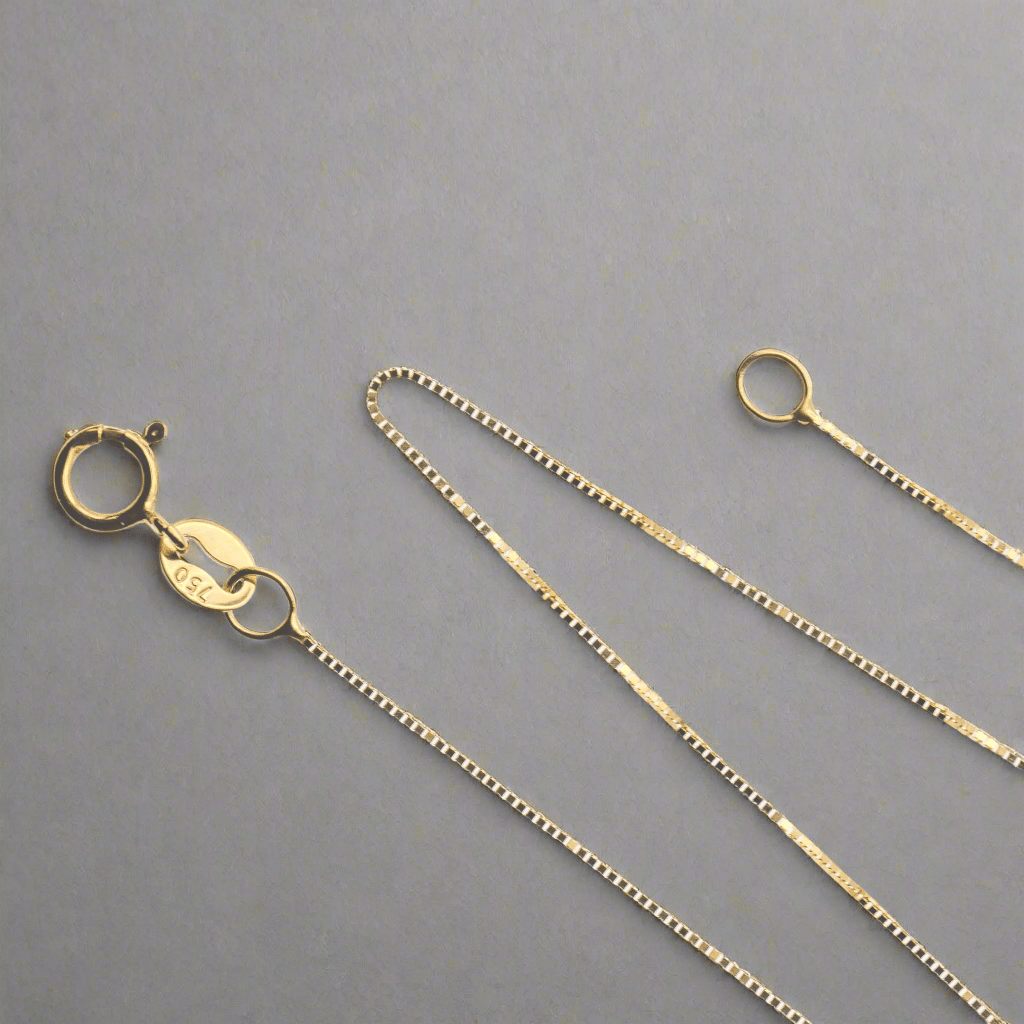 Timeless Box 18K Gold Necklace - Delma Gold Jewelry