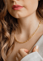 Tuscany Link Chain Necklace, Solid 18K Gold - Delma Gold Jewelry