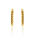 Twist Luxe 18K Gold Rope Hoop Earrings - Delma Gold Jewelry