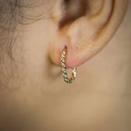 Twist Luxe 18K Gold Rope Hoop Earrings - Delma Gold Jewelry