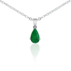 Verdant Grace Emerald Drop Pendant - Delma Gold Jewelry