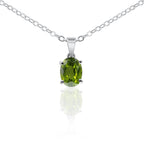 Verdant Radiance Peridot Oval Pendant - Delma Gold Jewelry