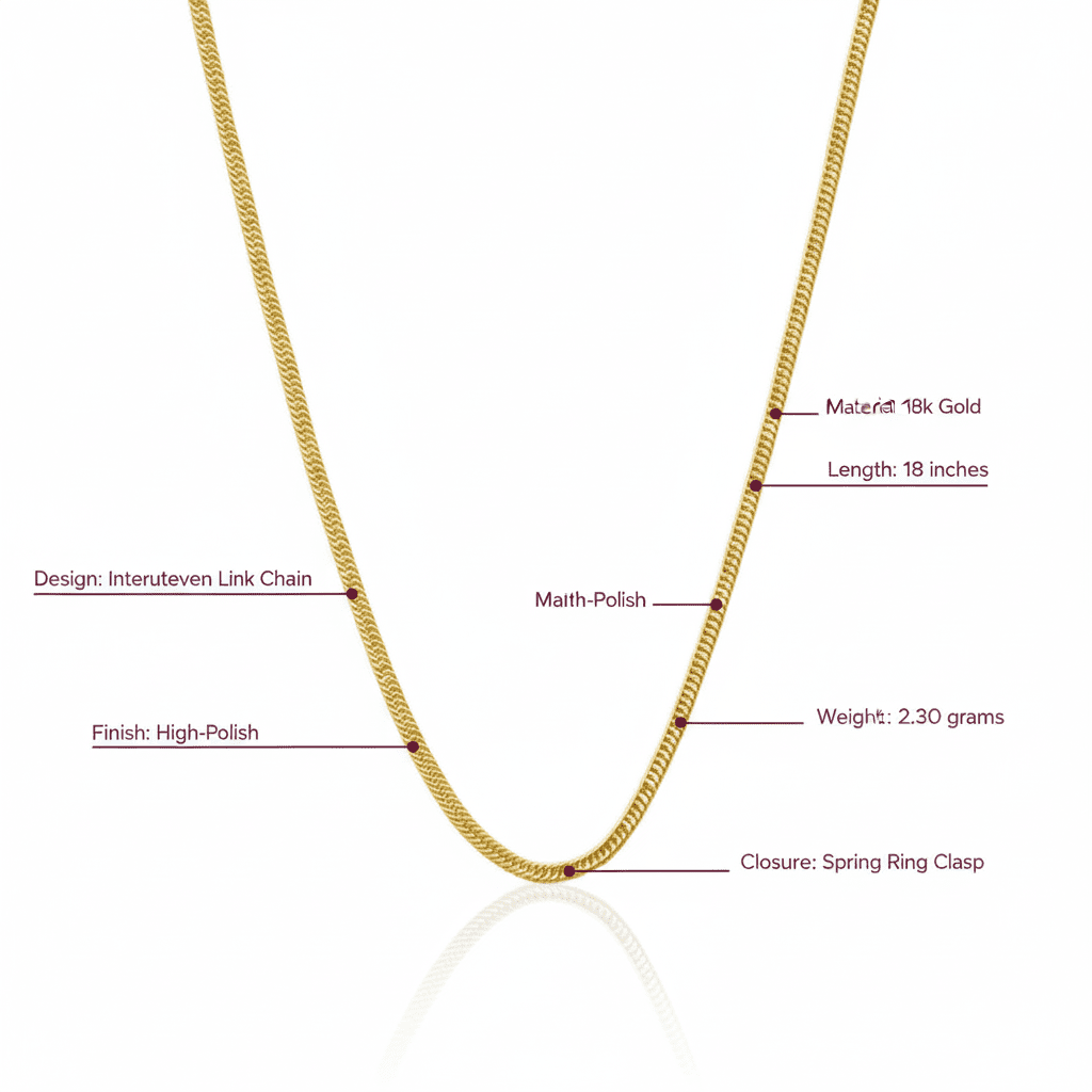 Verona Chain Necklace, Solid 18K Gold - Delma Gold Jewelry